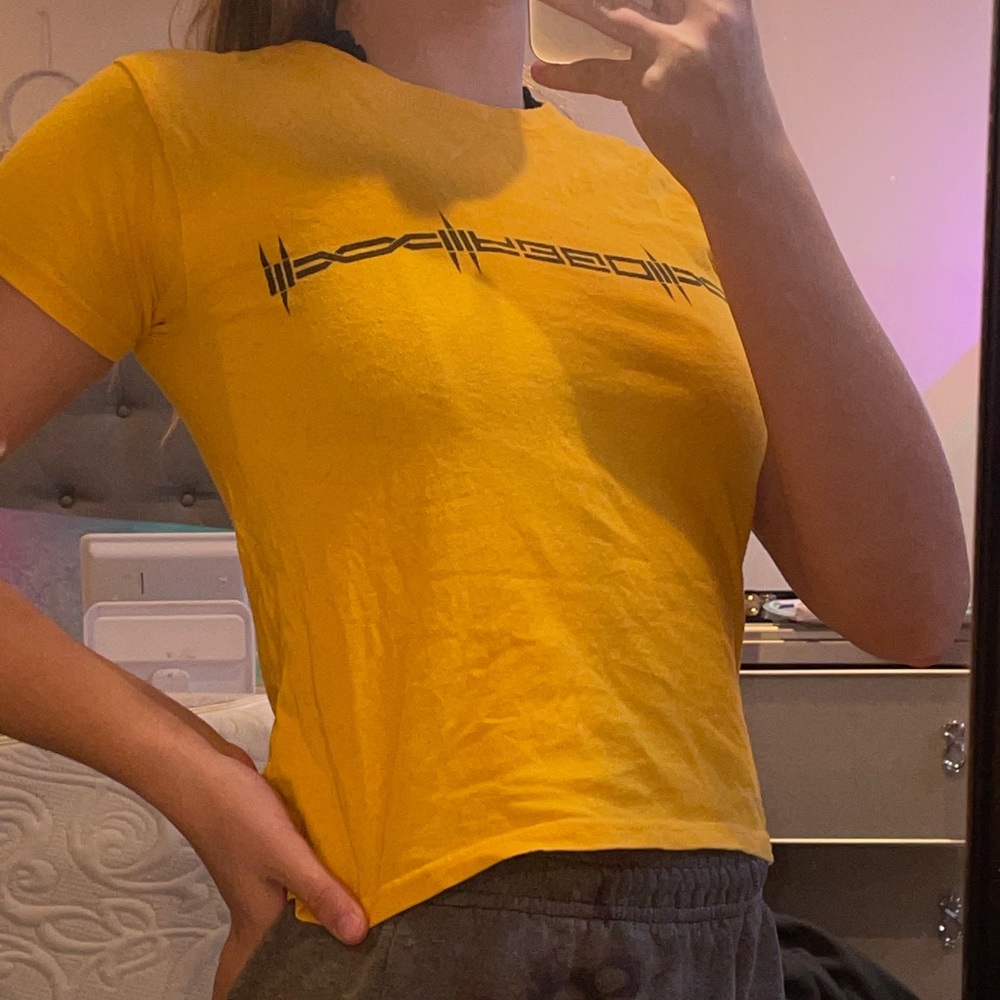 Yellow obey shirt